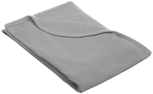 Miniatura 12 de American Baby Company Manta de Sarro Térmico 100% Algodón para Envolver, Suave, Transpirable y Elástica, Azul, 30 x 40 pulgadas para Niños y Niñas