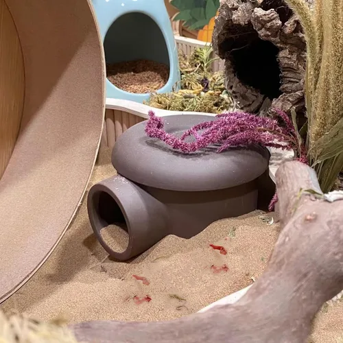 Miniatura 7 de DR.DUDU Arena de baño para hámster, 2.8 libras, libre de polvo, arena del desierto o arena para orinal para hámster, chinchillas, jerbos, ratones