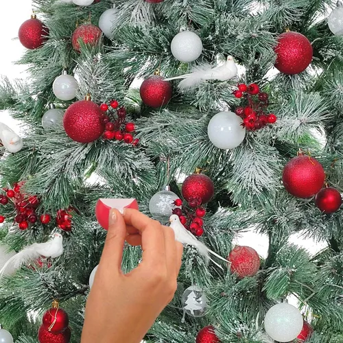 Miniatura 8 de RoomMates RMK4838GM - Calcomanías de pared gigantes para árbol de Navidad con tira de luces