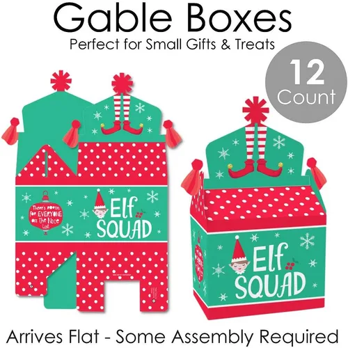 Miniatura 5 de Big Dot of Happiness Elf Squad - Caja de golosinas para fiestas – Cajas de elfo para niños para Navidad y fiesta de cumpleaños – Juego de 12