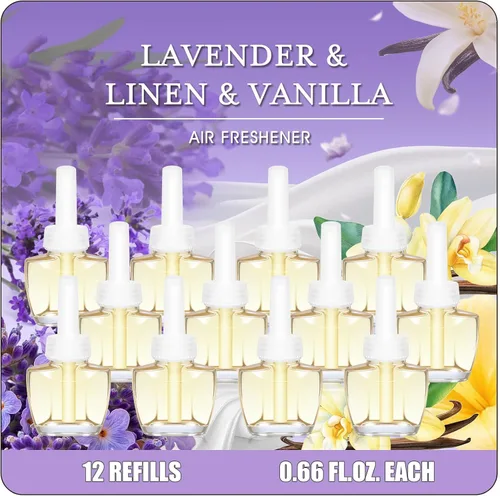Miniatura 8 de Plug-In - Paquete de 8 repuestos para ambientador, aroma de verano para dormir, aceite esencial de lavanda infundido con gardenia, salvia