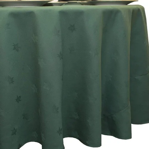 Miniatura 5 de Servilletas de tela jacquard con dobladillo enrollado verde sólido - Juego de cuatro