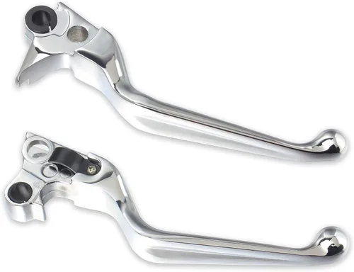 Miniatura 2 de NTHREEAUTO Palancas de freno y embrague cromadas para motocicleta, palancas de mano compatibles con Harley Sportster 883 1200 Dyna Touring Road King
