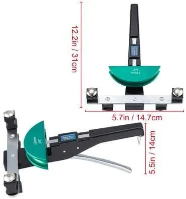 Miniatura 8 de Happybuy Dobladora de tubos de cobre, 7 troqueles de 1/4"-7/8" 90° hacia adelante/inversa, 0.236-0.866 in para tubos de cobre y aluminio