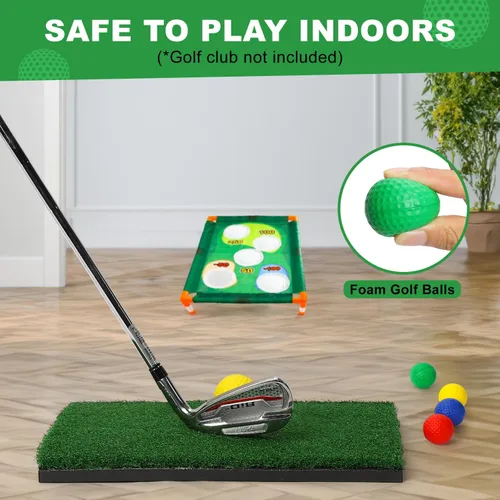Miniatura 5 de TOY Life Juego de Cornhole de Golf Juego de Golf Corn Hole Set Juego de Golf Chipping para Adultos y Niños Juego de Golf de Patio Trasero Juego