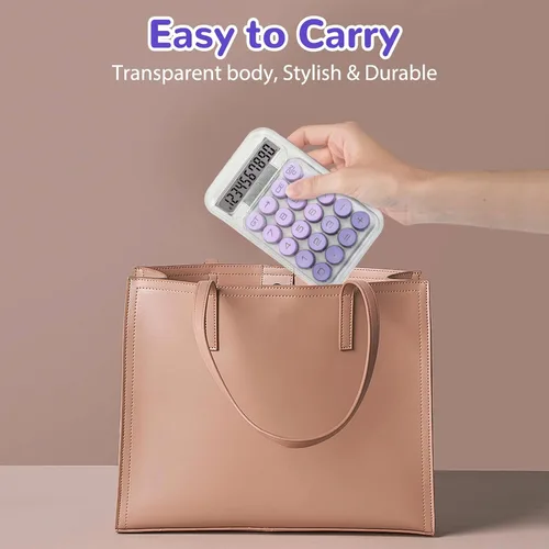 Miniatura 5 de Calculadora Linda, Calculadora de Interruptor Mecánico, Calculadoras de Escritorio 10 Dígitos, Calculadoras de Escritorio con Botones Grandes