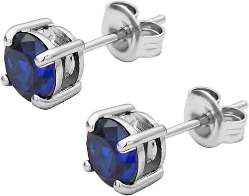 Miniatura 14 de Amazon Essentials Aretes redondos de plata de ley con piedra natal (anteriormente colección Amazon)
