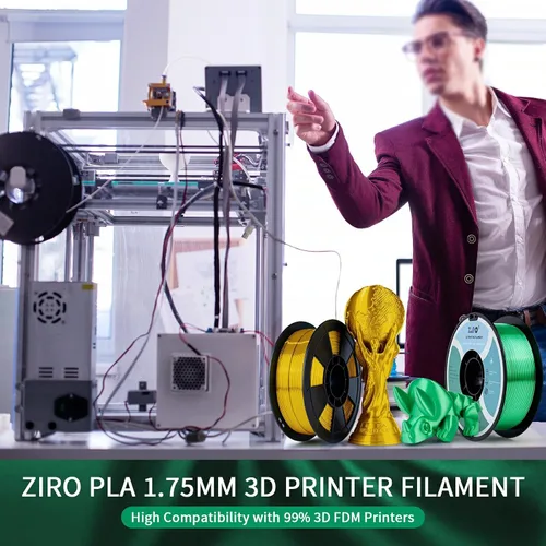 Miniatura 6 de ZIRO Filamento PLA fluorescente de 0.069 pulgadas, luminoso solo por luz UV, filamento de impresora 3D de efecto brillante, carrete de 2.2 libras