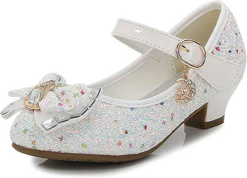 Miniatura 6 de Cadidi Dinos Zapatos de vestir para niñas con tacón de fiesta de boda Mary Jane Princess Flower Shoes (bebé/niño pequeño/niño grande)