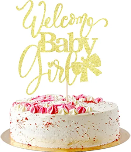 Miniatura 13 de Decoración de bienvenida para tartas de bebé niña, baby shower, baby shower, recién nacida, espectáculo de género para niña, decoración de fiesta