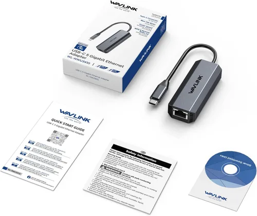 Miniatura 7 de Adaptador USB C a Ethernet 5G, adaptador Ethernet WAVLINK 5G para laptop, compatible con dispositivo tipo C a red para MacBook, XPS, iPad Pro-USB3.1