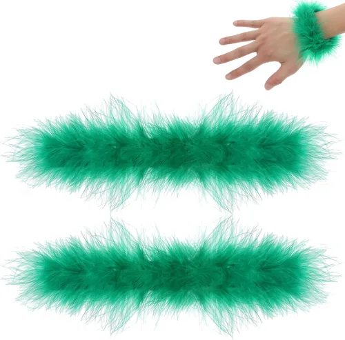 Miniatura 9 de Cooluckday 2 pulseras de plumas para mujer, diseño de círculo, palmaditas, decoración de muñeca, brazaletes