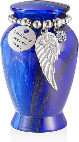 Miniatura 16 de Dletay Urnas pequeñas para cenizas humanas, recuerdo de 2.85 pulgadas, mini urna de cremación conmemorativa para mujeres y hombres, urnas funerarias