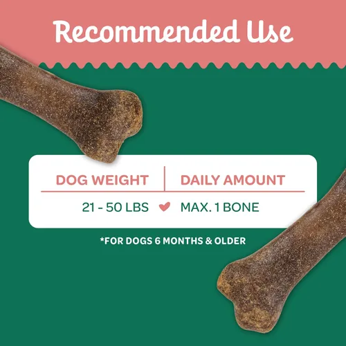 Miniatura 5 de Wholesome Pride Masticables naturales y saludables para perros, paquete de 2 unidades para perros medianos, sabor a tocino, fabricados