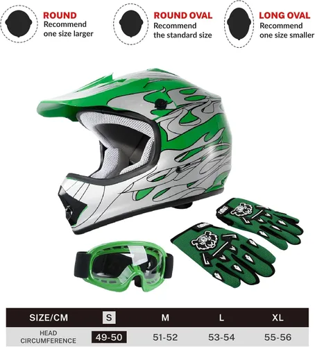 Miniatura 4 de SLMOTO - Casco DOT para niños y jóvenes, casco de motocross todoterreno, casco de motociclismo de calle, casco de bicicleta de tierra, motocross