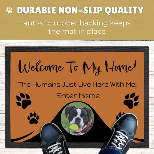 Miniatura 4 de Tapete personalizado para puerta de perro con foto y nombre, tapete de bienvenida personalizado, tapete de piso, tapete para puerta delantera
