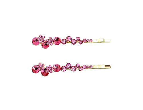 Miniatura 10 de Faship - Un par de pinzas para el cabello con diseño floral AB (2 unidades)