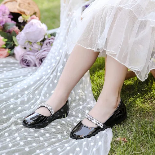 Miniatura 3 de Zapatos de vestir para niñas pequeñas, zapatos de flores, zapatos de princesa, boda, fiesta, zapatos planos para niñas pequeñas y grandes