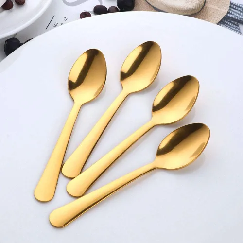Miniatura 6 de Juego de 12 cucharas de café, mini cucharas de café, cucharas de café expreso de acero inoxidable, cucharas pequeñas para postre, té, aperitivo, 4.5
