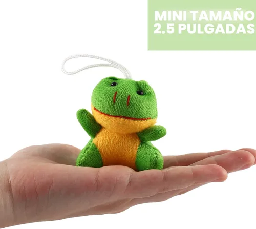 Miniatura 3 de Juego de 32 piezas de mini juguetes de animales de peluche, lindos animales pequeños de peluche llavero decoración para fiestas temáticas, regalo