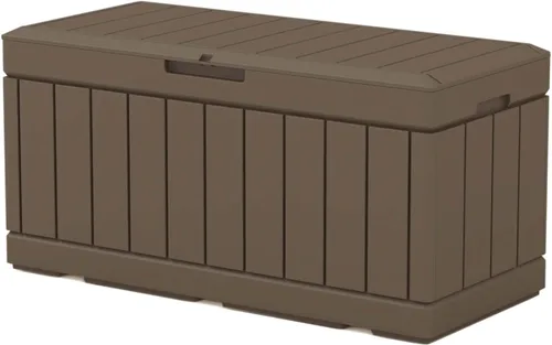 Miniatura 23 de Patiowell Caja de resina de 30 galones, caja de almacenamiento al aire libre para muebles de patio, entregas, suministros de piscina, impermeable