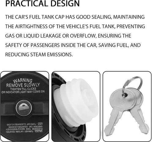 Miniatura 3 de Tapa de Gas con Bloqueo, Tapa de Gas con Llave para Toyota 4Runner Tacoma Honda CRV Tundra Acura Infiniti Nissan Buick Cadillac GMC Chevy, Tapas