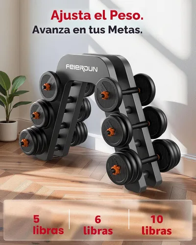 Miniatura 4 de FEIERDUN Mancuernas ajustables, juego de pesas libres de 20/30/40/45/70/90 libras con conector, juego de mancuernas 5 en 1 que se utiliza como
