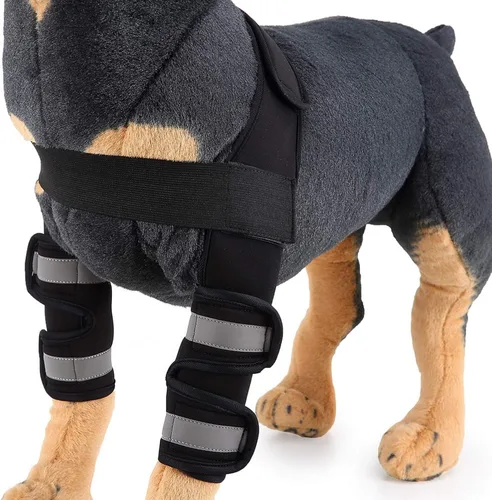 Miniatura 7 de Soporte reflectante de hombro para perro, soporte de pierna frontal, protector de codo canino, envoltura de articulación de apoyo adicional