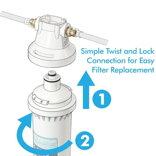 Miniatura 4 de Sistema de filtración de agua bajo fregadero APEC de extraordinaria capacidad Plus inhibidor de escala - Filtro de calidad premium fabricado en EE.