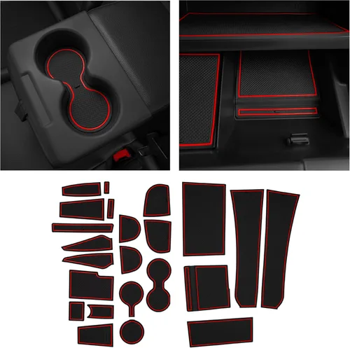 CupHolderHero Compatible con accesorios Ford EcoSport 2018-2022 - Insertos de portavasos antideslizantes antipolvo, tapetes para consola central,