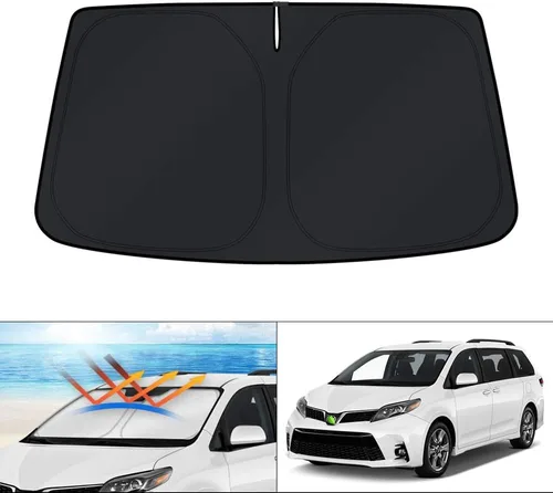 Miniatura 154 de KUST - Parasol plegable para parabrisas para Ford Ranger, accesorios 2019-2025 2026, parasol personalizado para ventana, protector solar plegable