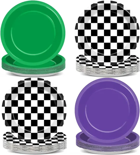 Miniatura 12 de CHUNNIN 48 platos de papel para fiesta de regreso a clases, suministros de fiesta de temporada escolar, 7 pulgadas, platos desechables