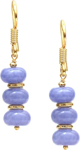 Miniatura 35 de Gempires - Aretes ligeros con cuentas hechas a mano, hipoalergénicos, chapados en oro, aretes colgantes para mujer