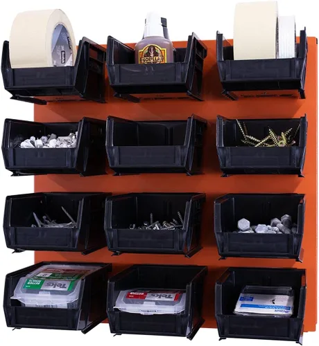 Miniatura 3 de OmniWall Sistema de almacenamiento de contenedores: sistema de organización de herramientas de garaje de metal montado en la pared de 16 x 16 Blanco