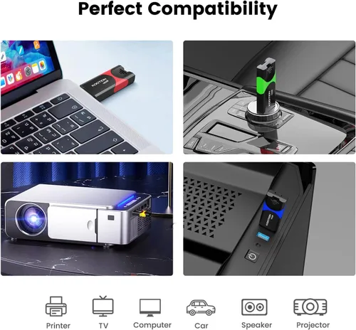 Miniatura 5 de Unidad flash USB 3.0 KOOTION 10 Pack 16GB 16G Unidad flash USB 3.0 retráctil con indicador LED de alta velocidad para almacenamiento y transferencia