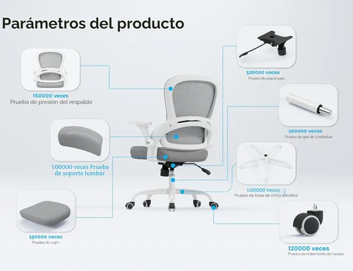 Miniatura 7 de TRALT Silla de oficina ergonómica, cómoda silla de escritorio con soporte trasero, sillas de escritorio de oficina en casa, silla de computadora
