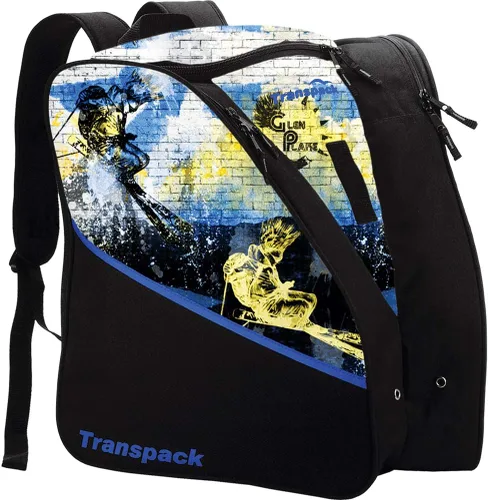 Miniatura 11 de TRANSPACK Edge Junior - Mochila para botas de esquí y snowboard, resistente al agua, 33 L, bolsa de mochila Blanco (White Snowflake)