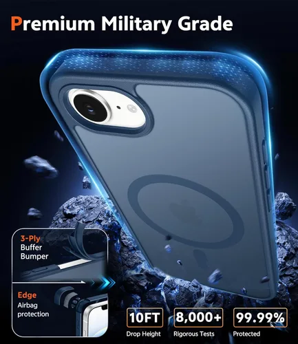 Miniatura 996 de FNTCASE Funda para iPhone 13 Pro-Max: Fundas magnéticas transparentes compatibles con Magsafe Slim anti amarillamiento protección contra caídas