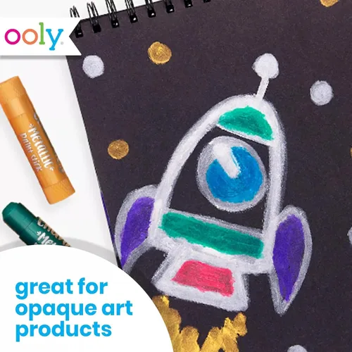 Miniatura 4 de OOLY Cuaderno de bocetos pequeño con cubierta de bricolaje, 5 x 7.5 pulgadas, cuaderno de dibujo de papel negro, libro de dibujo para niños