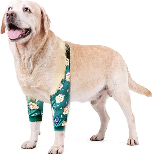 Miniatura 12 de Manga de recuperación para perros con banda elástica para piernas o articulaciones lesionadas, tirantes ajustables para patas delanteras de rosado