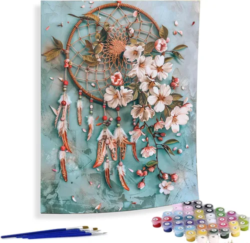 Miniatura 9 de Diymood Pintura por números para adultos, gatos, pintura al óleo, pintura acrílica abstracta por números, kits para adultos principiantes