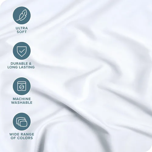 Miniatura 2 de Bare Home - Paquete de 2 sábanas bajeras tamaño King de microfibra ultrasuave 1800, resistente a las arrugas, bolsillo profundo (tamaño King, blanco)