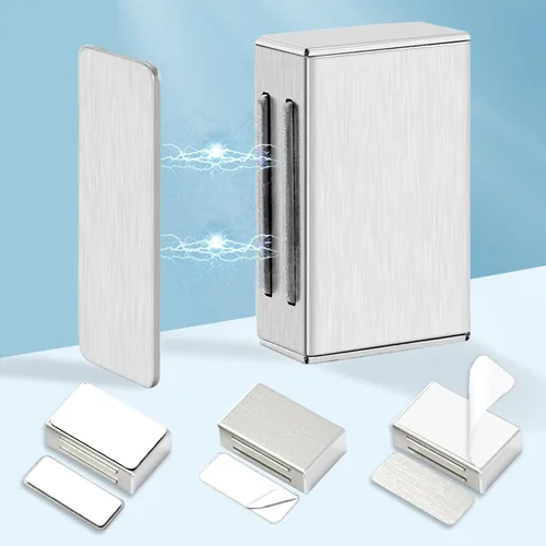 AOSITE - Adhesivo magnético para puerta, paquete de 4 imanes para gabinete de cocina, para cierre, cierre magnético fuerte para puerta de gabinete,
