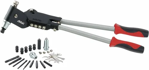 AVAK MaxDuty - Trío giratorio 3 en 1, 360°, herramienta de fijación de cabeza giratoria de alta resistencia para remaches de 0.252 in, tuerca de