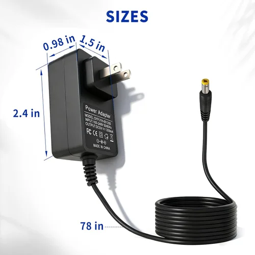 Miniatura 7 de Adaptador de corriente de 5 voltios y 1.2 amperios para Yealink Office Phone Fuente de alimentación Teléfonos compatibles - T53, T53W, T26P, T27