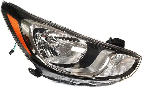 Halógeno coche delantero faro delantero para Hyundai Accent 2012-2014 4 puertas 1.6L faro lente montaje carcasa negro luz delantera 921011R010