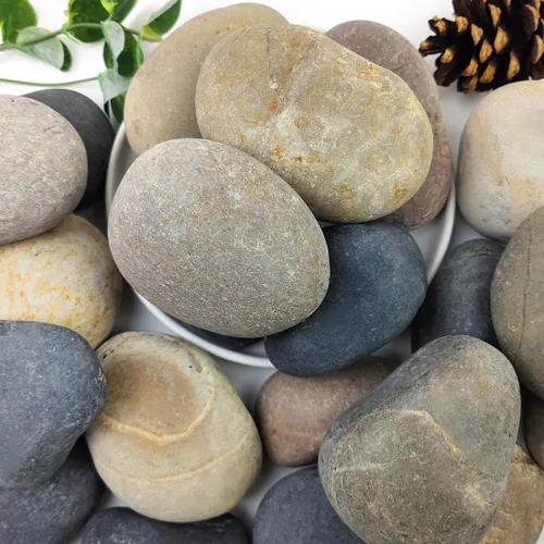 Miniatura 7 de YISZM Rocas de acuario de 5 libras, guijarros mezclados naturales de 5/8 pulgadas para plantas, rocas de río pulidas decorativas para peceras