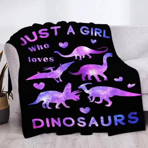 Miniatura 21 de Manta de dinosaurio personalizada con nombre, manta de bebé personalizada para niñas y niños, regalo para bebés, recién nacidos, niños, manta