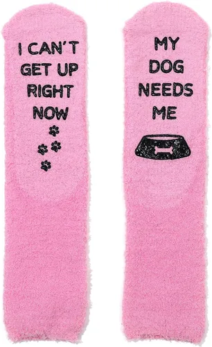 Miniatura 52 de CHANGGER Calcetines unisex con texto en inglés "If You Can Read This Bring Me Some Fuzzy Funny Saying Crew Socks Christmas Unisex Gift