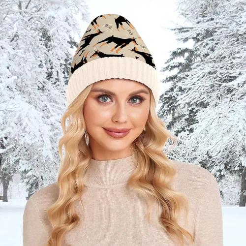 Miniatura 5 de Naanle Gorro de invierno para mujer, elástico, cálido, para invierno, Skully